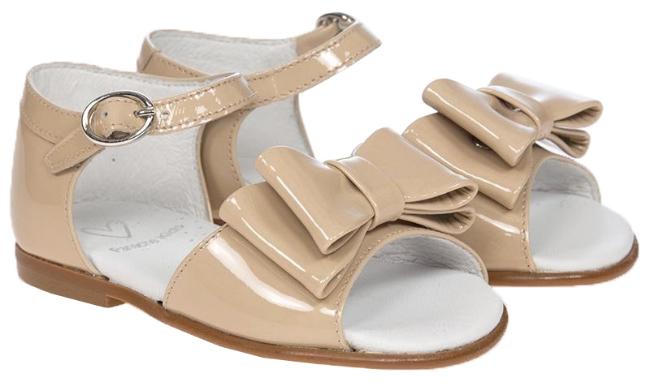 Picture of Panache Bunty Big Bow Toddler Girls Sandal - Arena Dark Beige