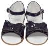 Picture of Panache Bunty Big Bow Toddler Girls Sandal - Navy Blue