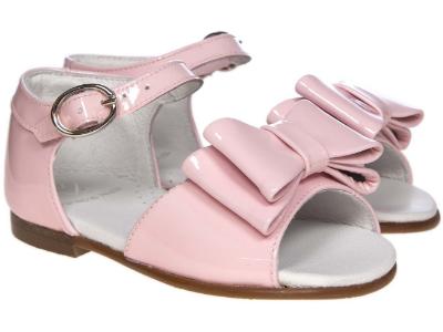 Picture of Panache Bunty Big Bow Girls Sandal - New Strawberry