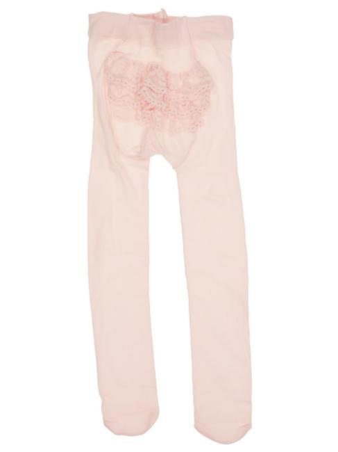 Picture of Carlomagno Socks Microfibre Tights Lace Bottom - Pink