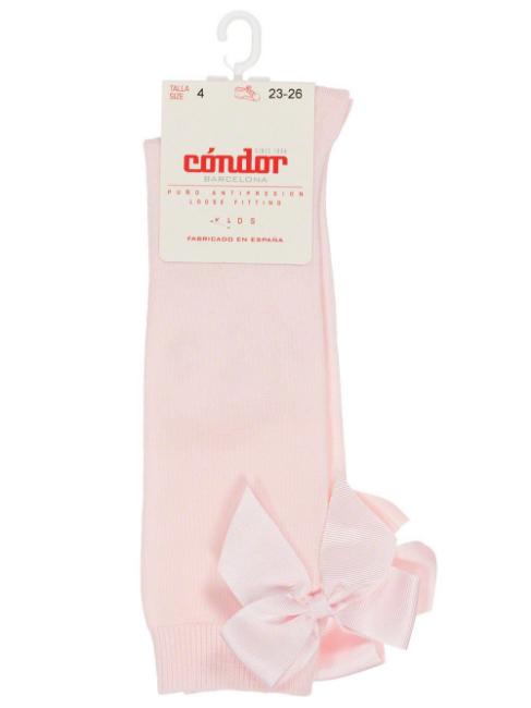 Picture of Condor Socks Knee High Socks With Back Grosgrain Bow - Pink