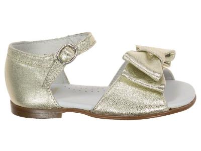 Picture of Panache Bunty Big Bow Girls Sandal - Metalic Gold