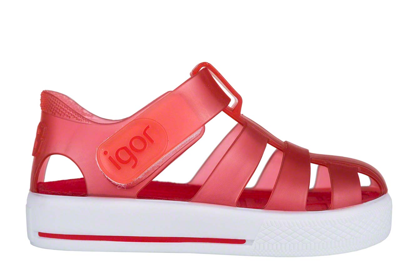 Igor Star Sandal Transparent Red