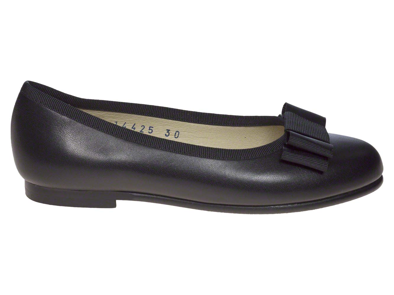 Panache Girls School Ballerina Shoe - Black Leather. Children's ...