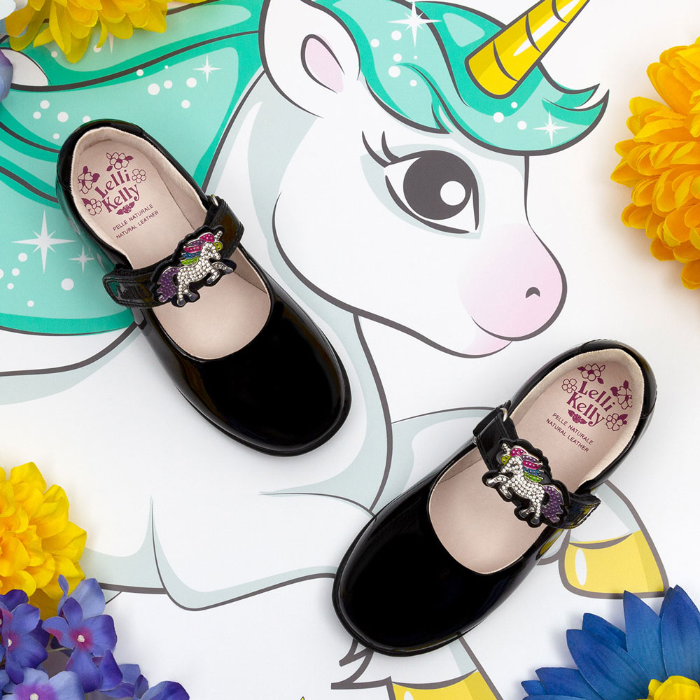 Lelli kelly blossom discount unicorn school shoes