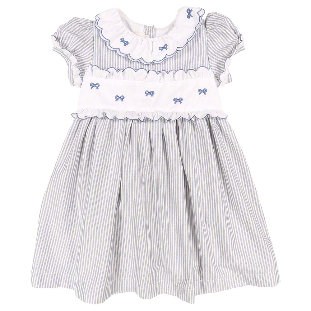 Sal&Pimenta Tuilleries Striped Ribbon Dress - Blue.