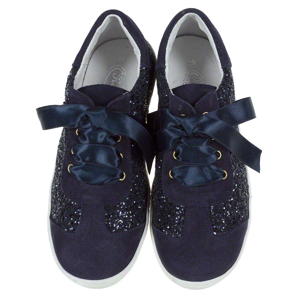 Girls black hot sale sparkly trainers