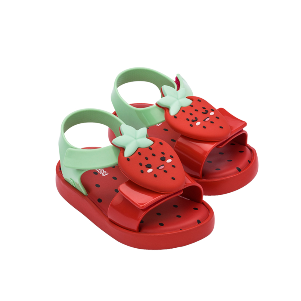 Mini melissa hot sale red shoes