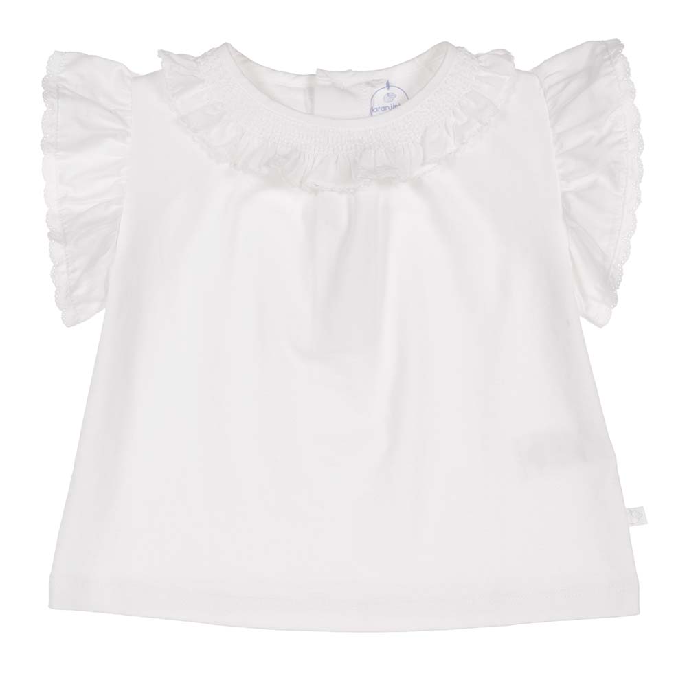 Baby girl white store ruffle top