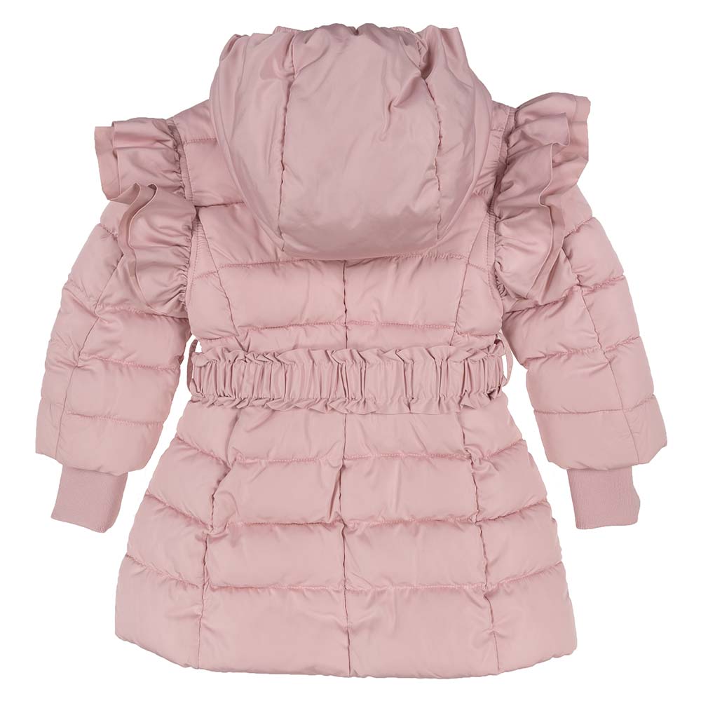 Pink hotsell ruffle coat