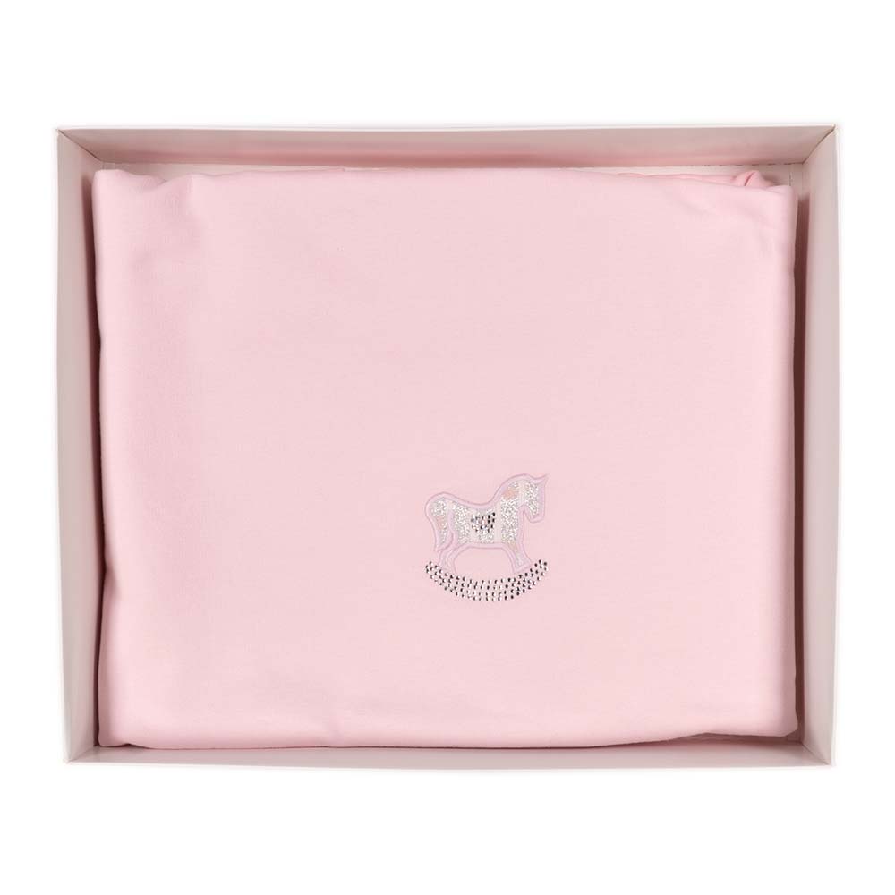 Deolinda Boxed Rocking Horse Blanket With Diamante - Pink. Children's  Designer Clothes & Shoes | Panache Kids Genuine Designerwear for Girls,  Boys & Babies