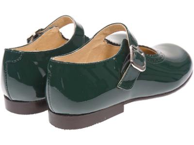 Picture of Panache Girls Mary Jane Shoe - Dark Green Patent