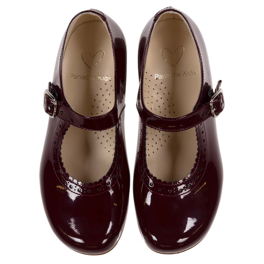 Girls burgundy sales shoes