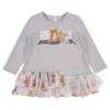 Picture of Daga Where Is The Bear Jersey Ruffle Brop Waist Dress - Grey