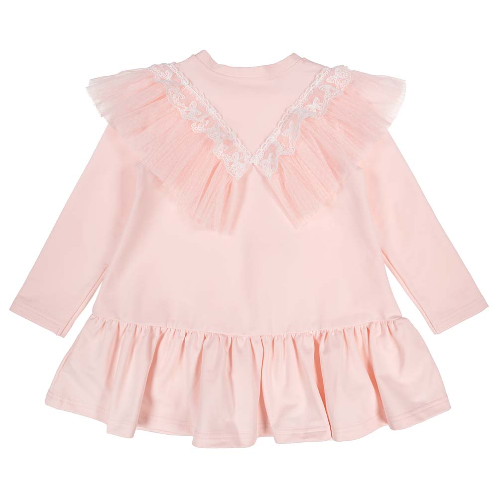 Daga Pastel Sweetness Tulle Ruffle Jersey Dress - Pink. Children's ...