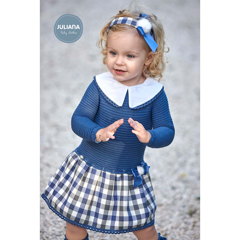 Blue plaid baby sales dress