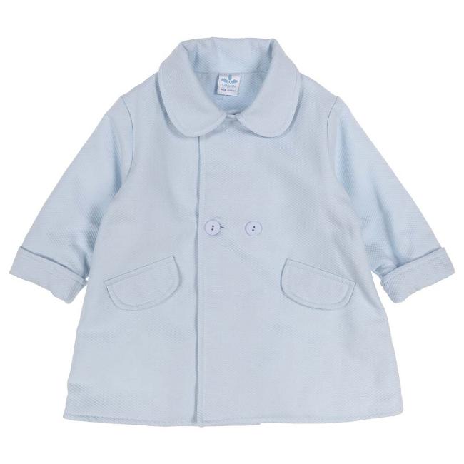 Picture of Sardon Baby Boys Pique Coat - Pale Blue