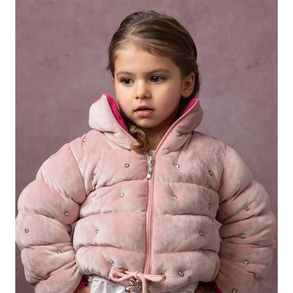 childrens pink padded coat