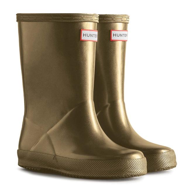 Picture of Hunter Little Kids First Classic Nebula Rainboots - Gold