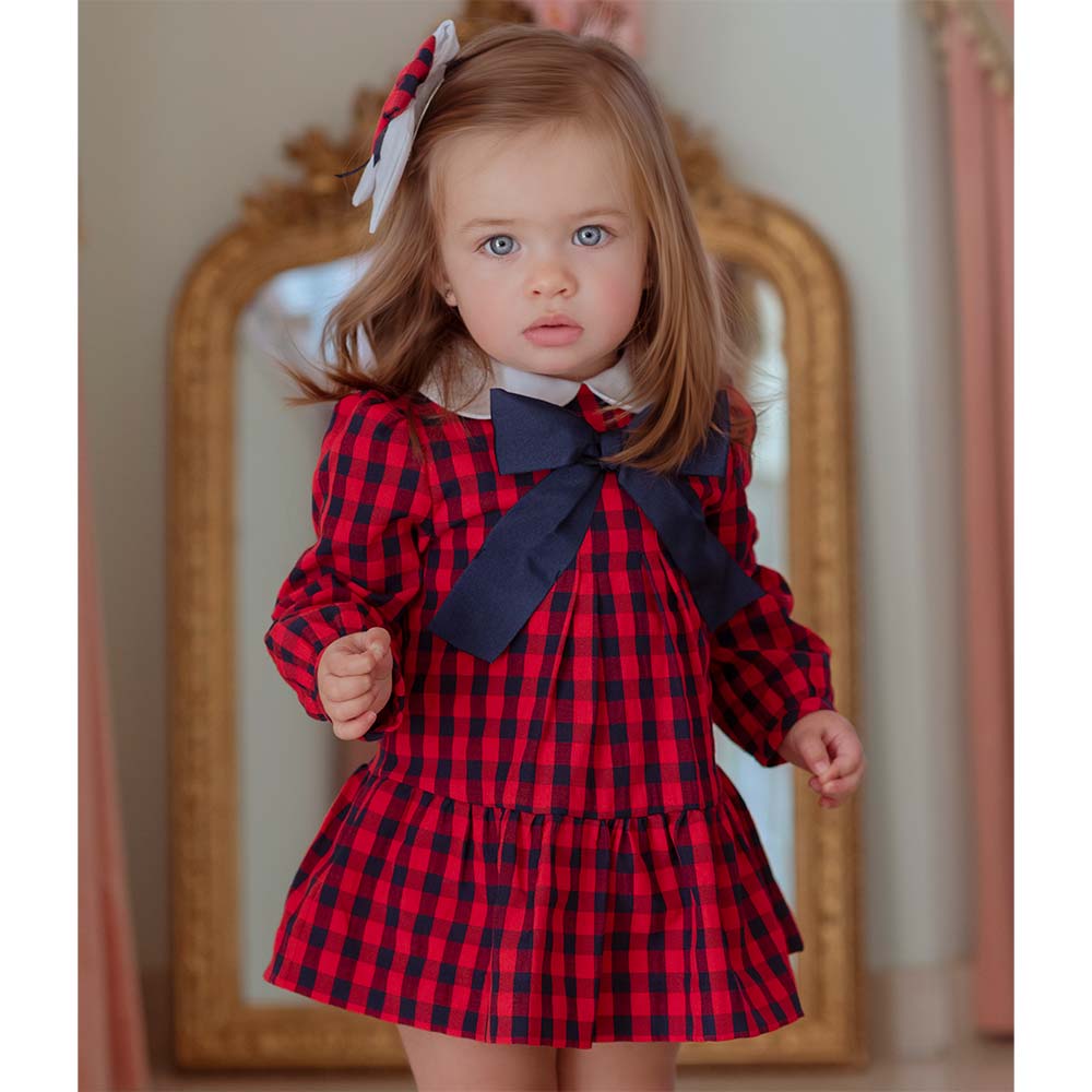 Red check sales baby dress