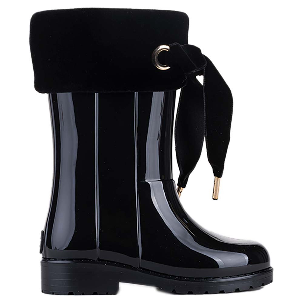 Igor Campera Velvet Cuff Ribbon Tie Rainboot - Black. Children's ...