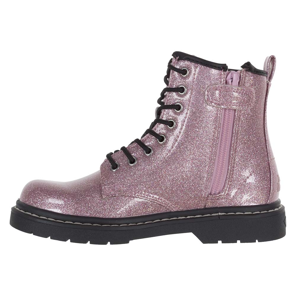 Lelli Kelly Emma Inside Zip Girls Iconic Ankle Boot Rosa Pink Glitter Patent