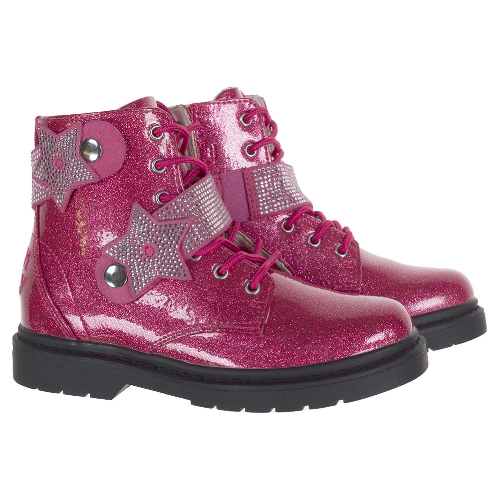 sparkle pink boots