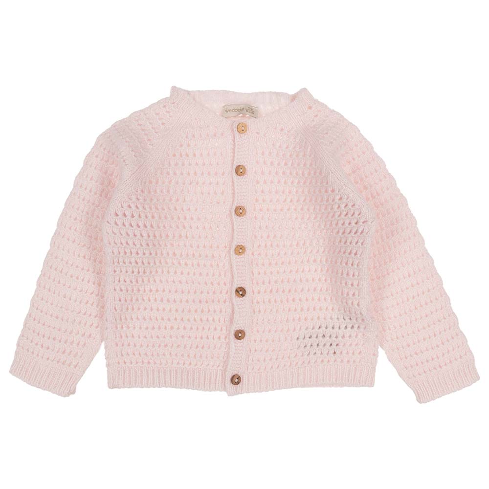 Pink loop outlet knit cardigan