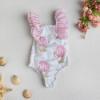 Picture of Meia Pata Girls Saint Anne Balloon Swimsuit - White Pink