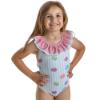 Picture of Meia Pata Girls Seychelles Macaron Swimsuit - White Blue