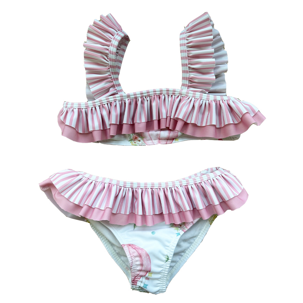 Meia Pata Girls Balloon Bikini- White Pink.