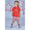 Picture of Mitch & Son Logan A Summer Star Tape T-shirt - Red Sunset