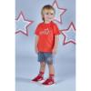 Picture of Mitch & Son Logan A Summer Star Tape T-shirt - Red Sunset