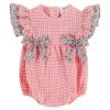 Picture of Deolinda Baby Girls Nectarine Romper - Coral Gingham 