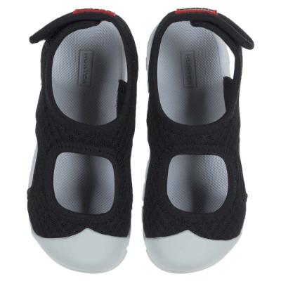 Picture of Hunter Little Kids Lightweight Travel Sandals - Black White