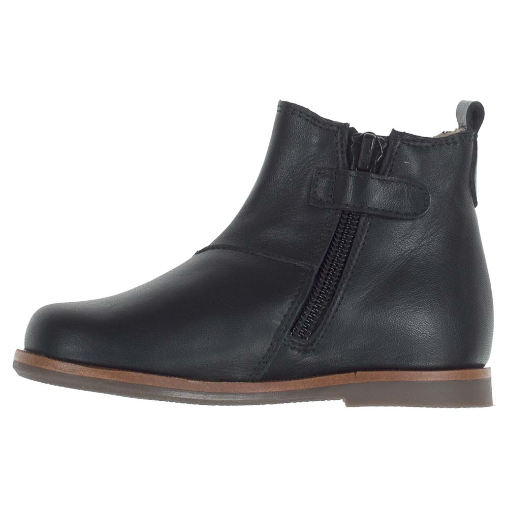 Panache Toddler Chelsea Boot With Inside Zip Black Leather