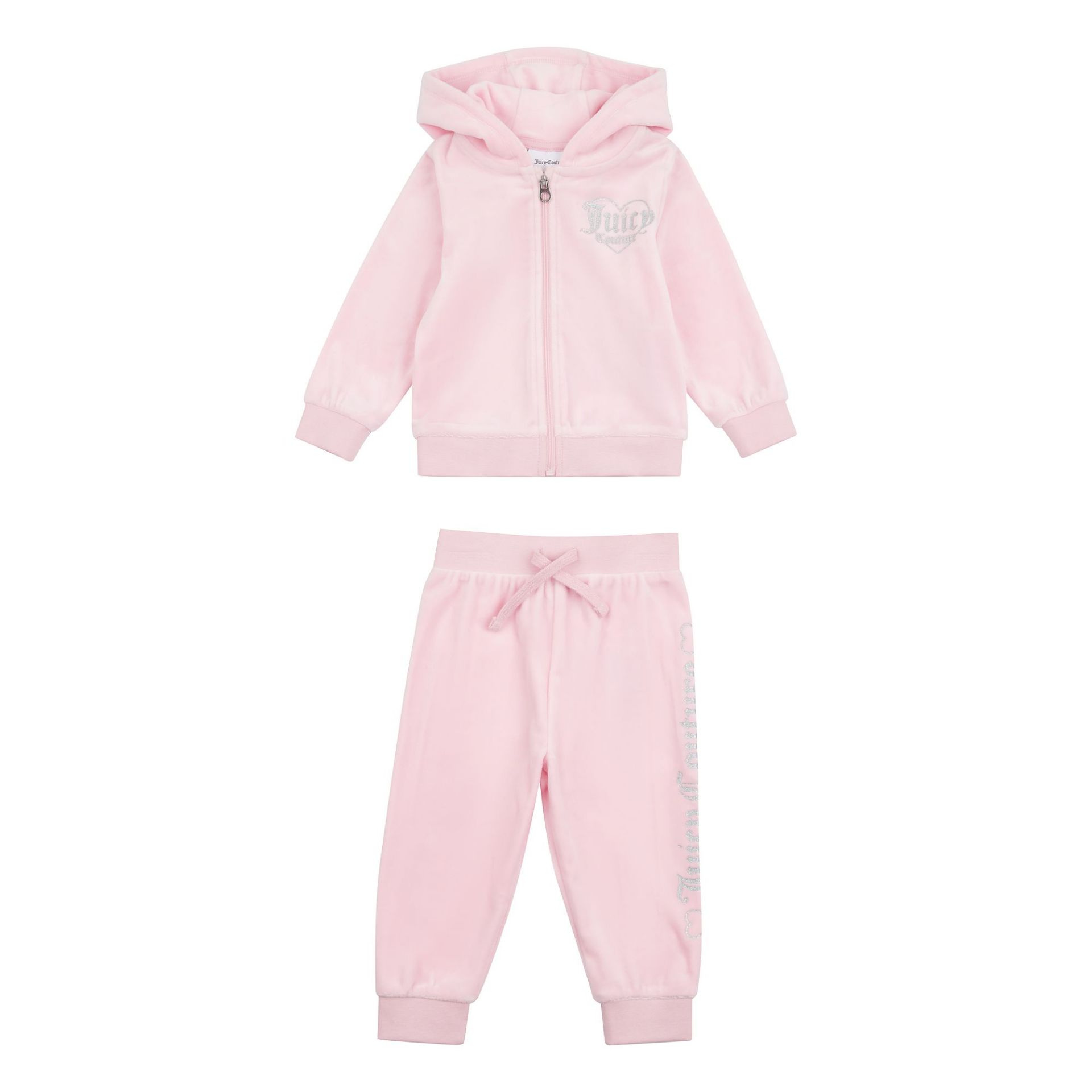 Juicy Couture Toddler Girls Zip Through Hoodie Jog Set Almond