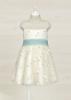 Picture of Abel & Lula Girls Embroidered Tulle Dress - Ivory Green