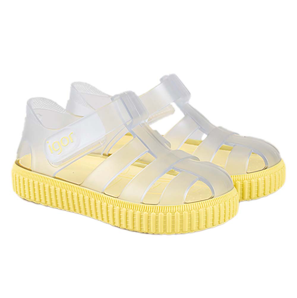 Igor Nico Cristal Jelly Sandal Amarillo Yellow. Children s