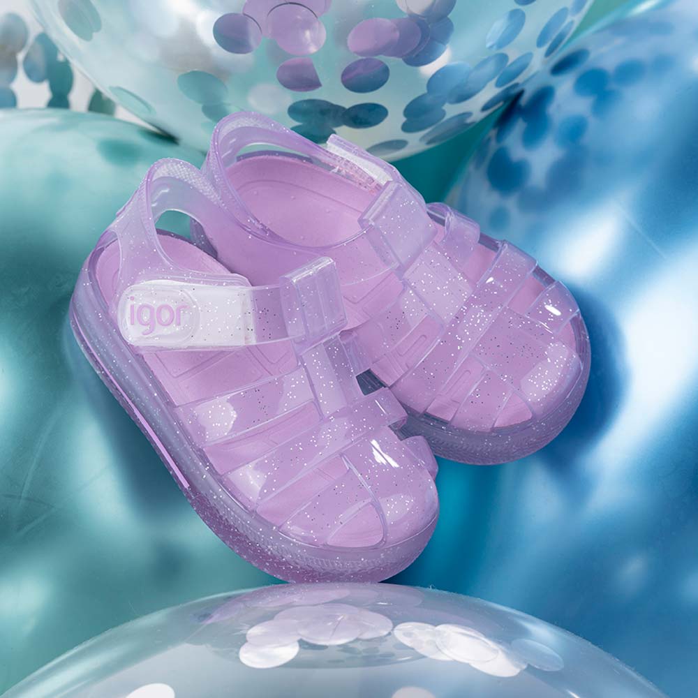 Igor Star Glitter Jelly Sandal Cr Lilac