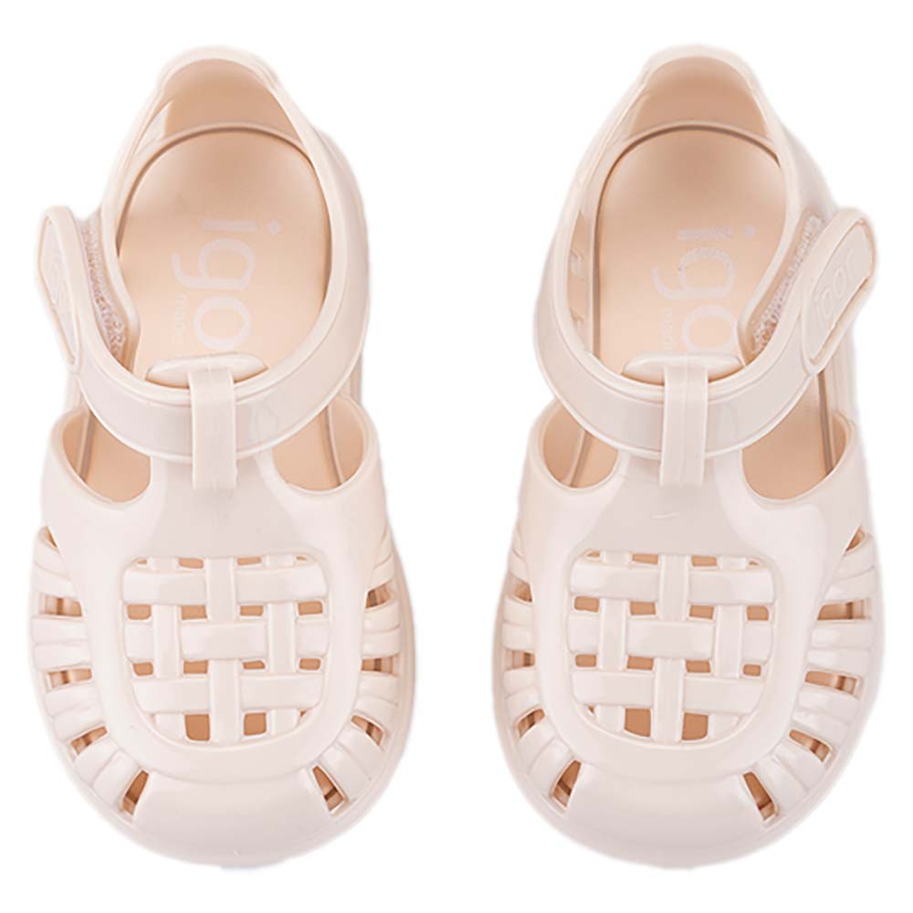 Igor Tobby Solid Gloss Jelly Sandal - Marfil Ivory