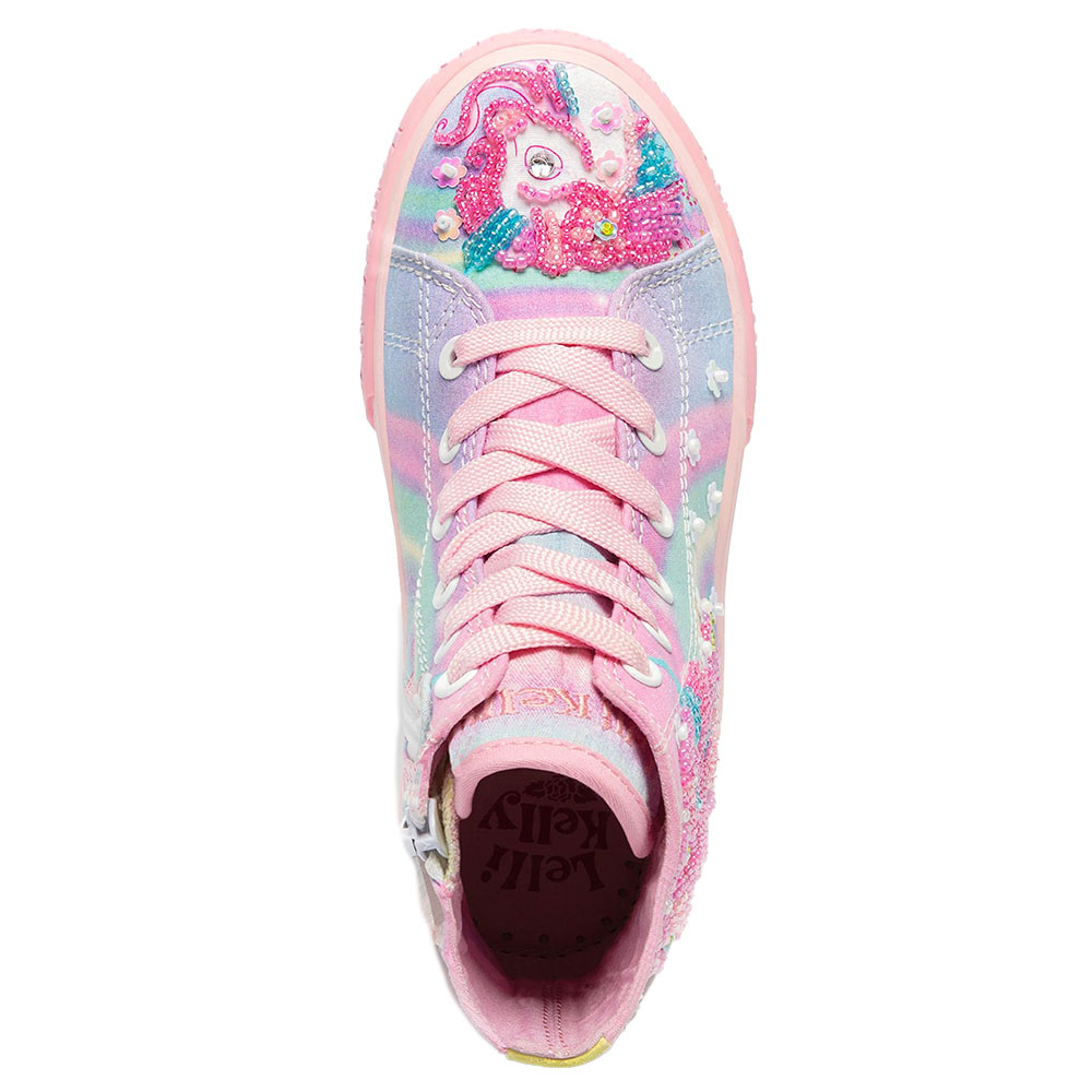 Lelli Kelly Unicorn Mid Canvas Boot With Inside Zip - Pink Multi ...