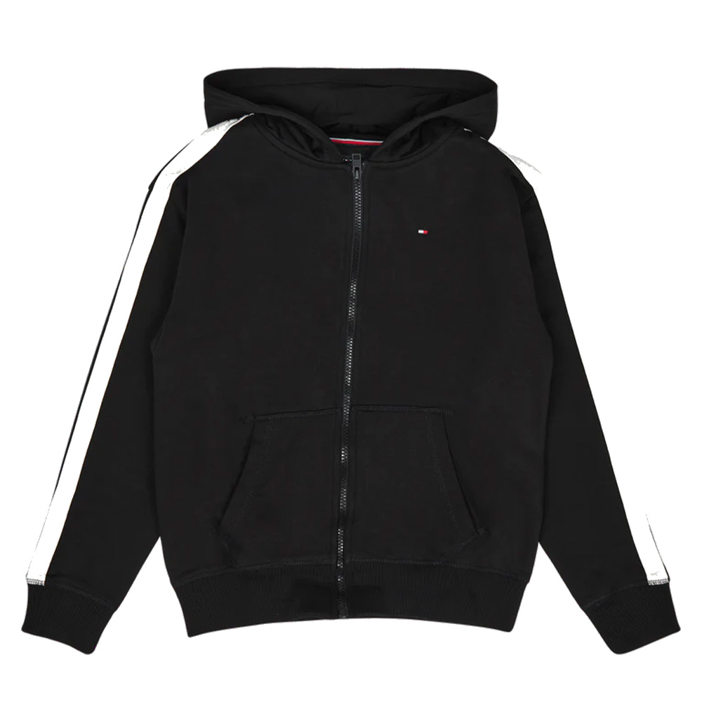 Tommy Hilfiger Boys Logo Tape Hoodie Black