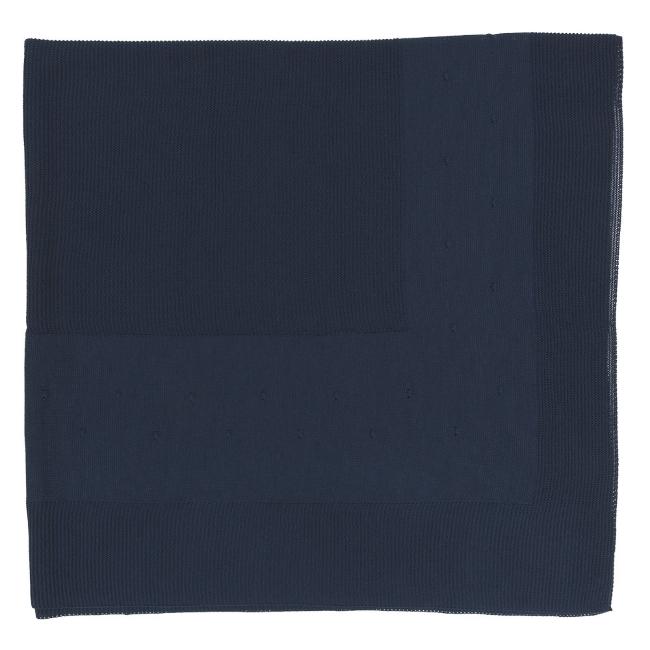 Picture of Mac Ilusion Boxed Baby Shawl With Raised Knit - Navy Blue