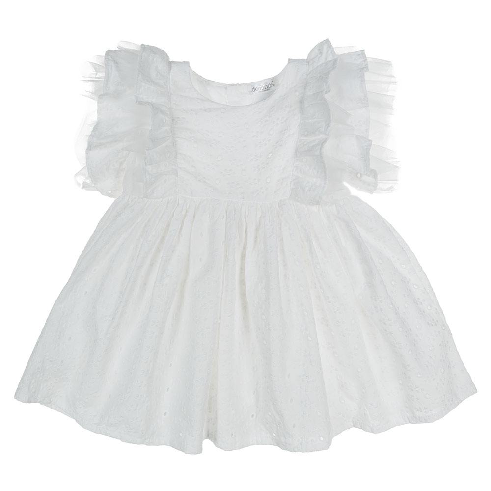 Girls white best sale broderie dress