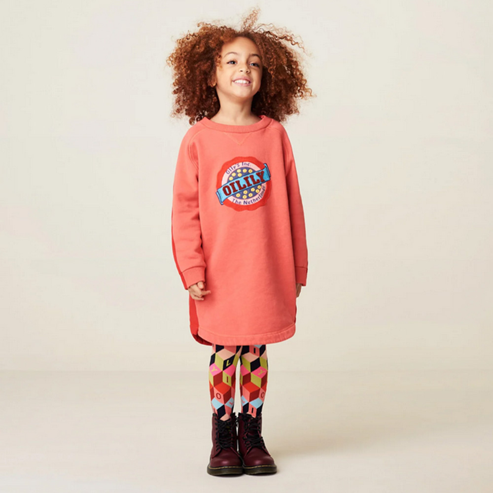 Oilily Diva Logo Sweatshirt Dress - Coral. Children's Designer Clothes &  Shoes | Panache Kids Genuine Designerwear for Girls, Boys & Babies