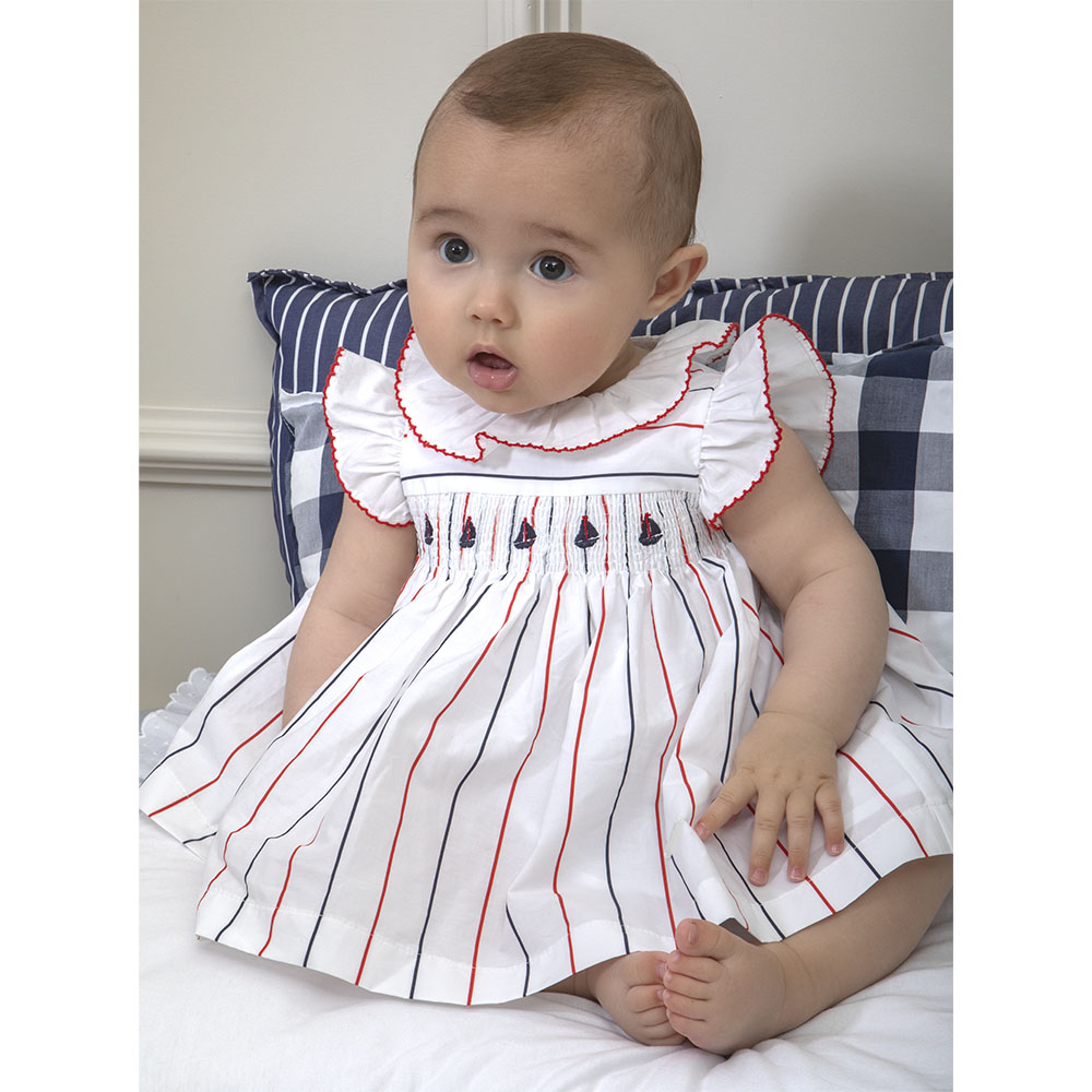 White and red dress for hot sale baby girl