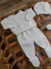 Picture of Wedoble Baby Cashmere Blend Bonnet Sweater Leggings 3 piece set - Ivory 