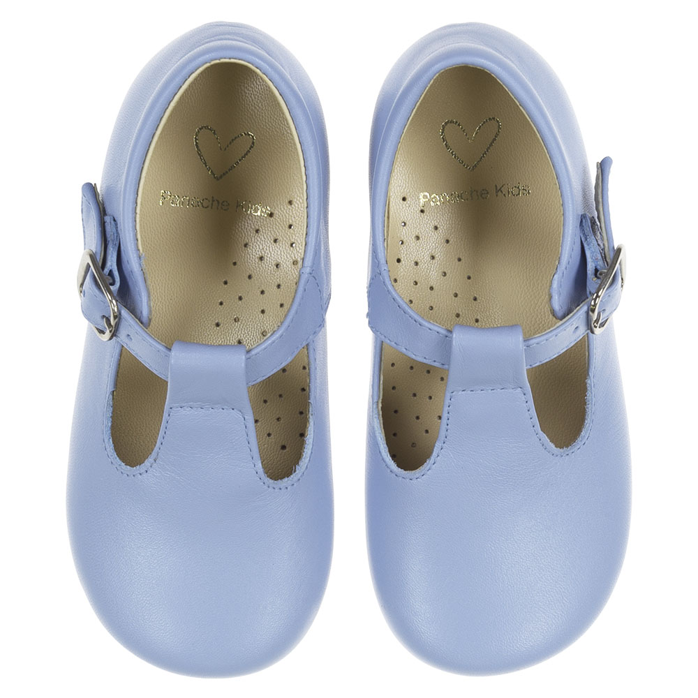 Panache Toddler T Bar Shoe Blue Leather