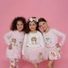 Picture of Daga Girls Lucky Dog Tutu Short & Top Set - Ivory Pink